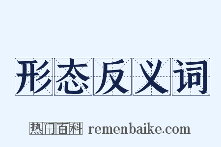 形态反义词是什么意思的图片